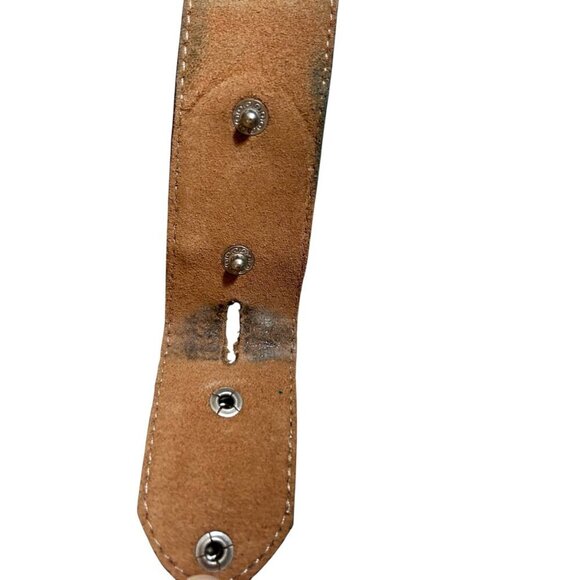 Tony Lama Hair Calf Star Conchos Ranger Leather Belt Western Men - Picture 4 of 5